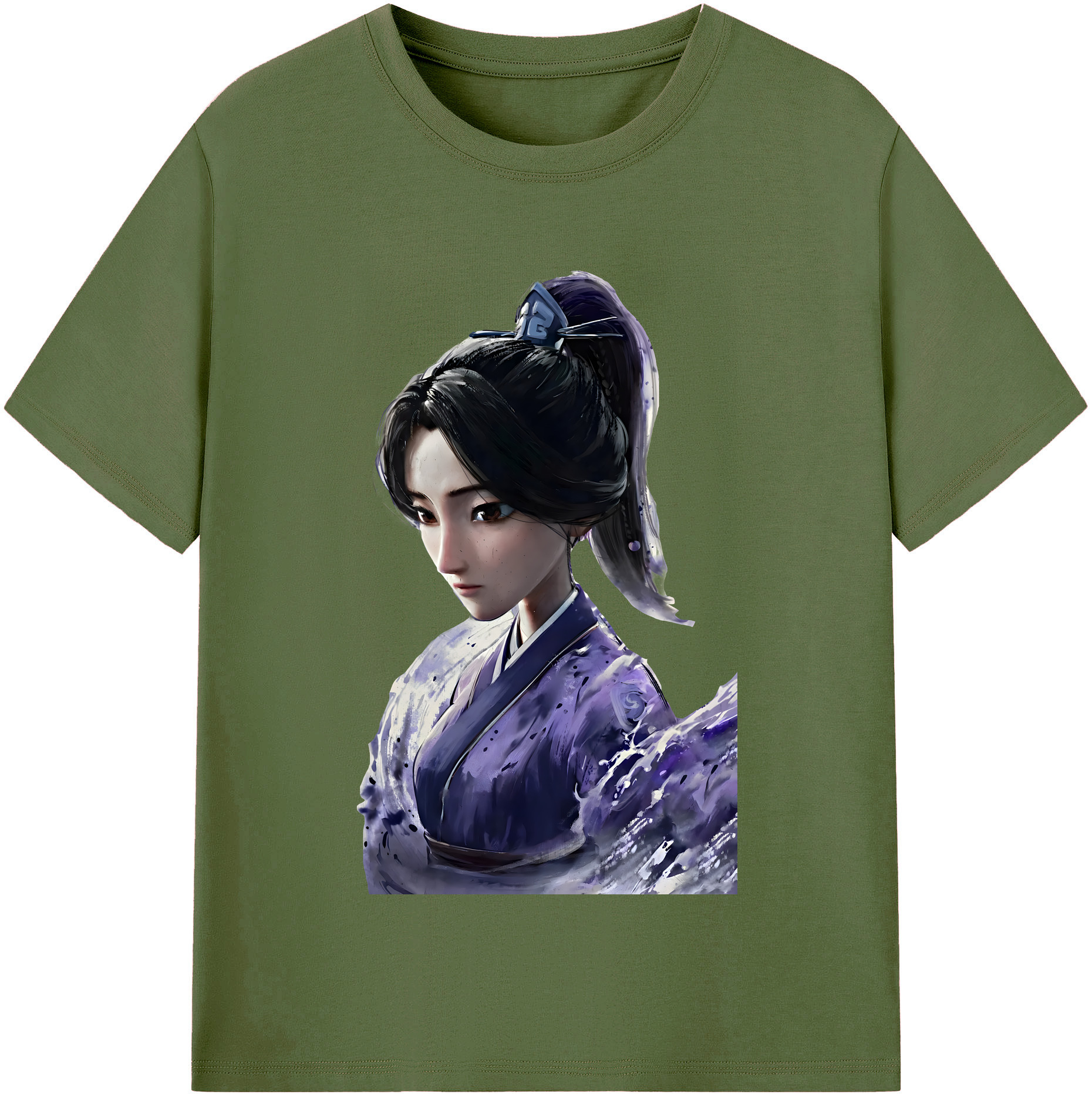 （画像用） Ne Zha 2 ナタ 魔童の大暴れ 綿100％半袖Tシャツ（フロントプリント）